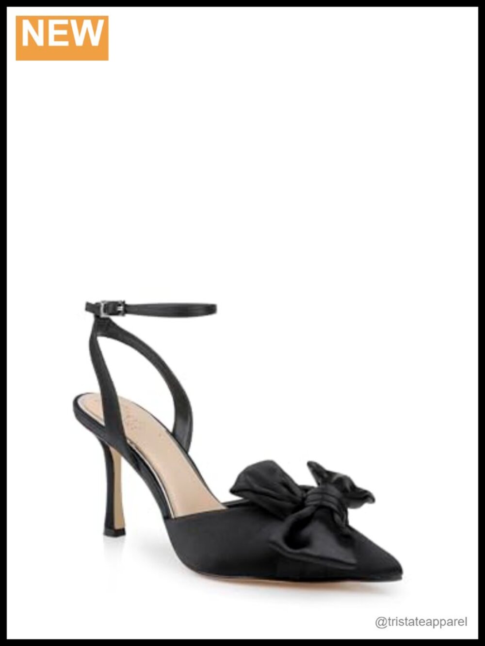 Pointed Toe Stiletto Pump with Buckle Strap Extra Padded Evening